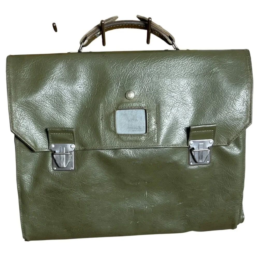 Vtg Swiss Army Military Satchel Bag 3 Ways Foldable 1970s Militaria Equipment